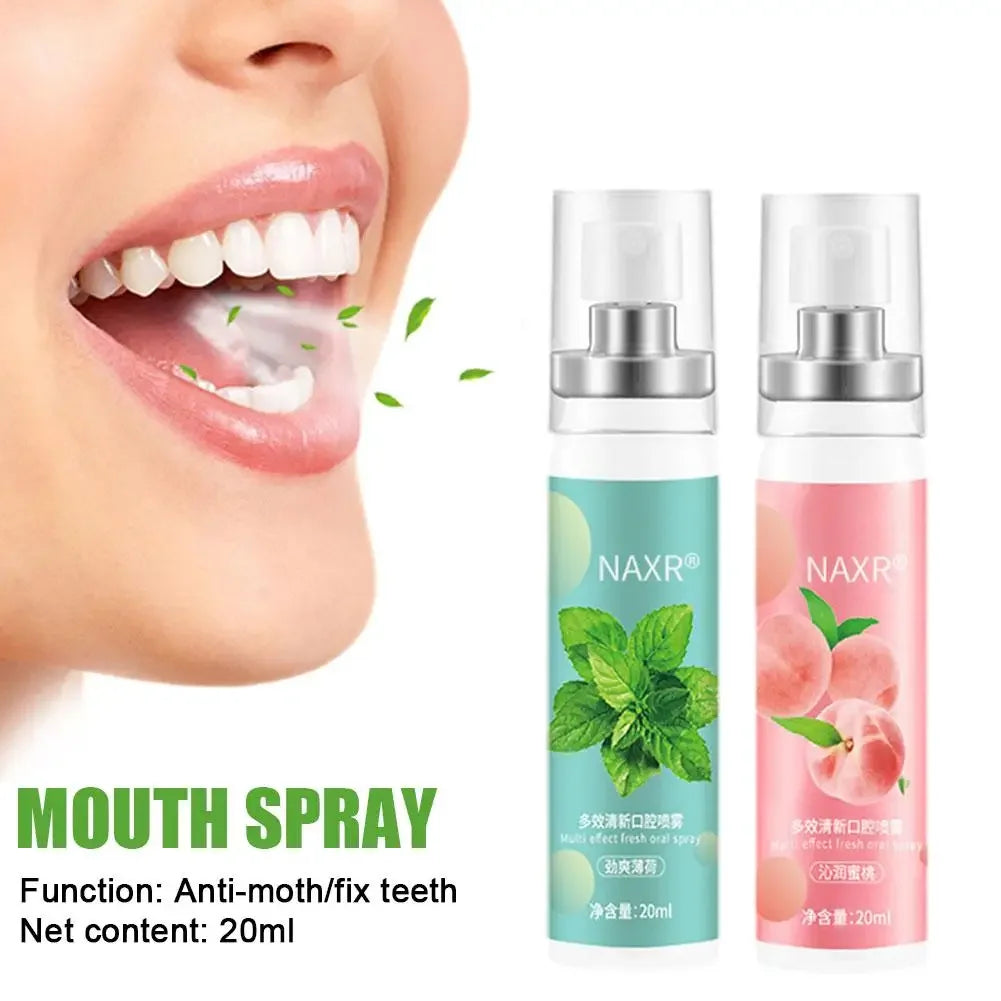 Oral Fresh Spray 20ml Mouth Freshener Oral Odor Treatment Care Flavor Bad Litchi Remove Persistent Oral Peach Breath Oral Fresh