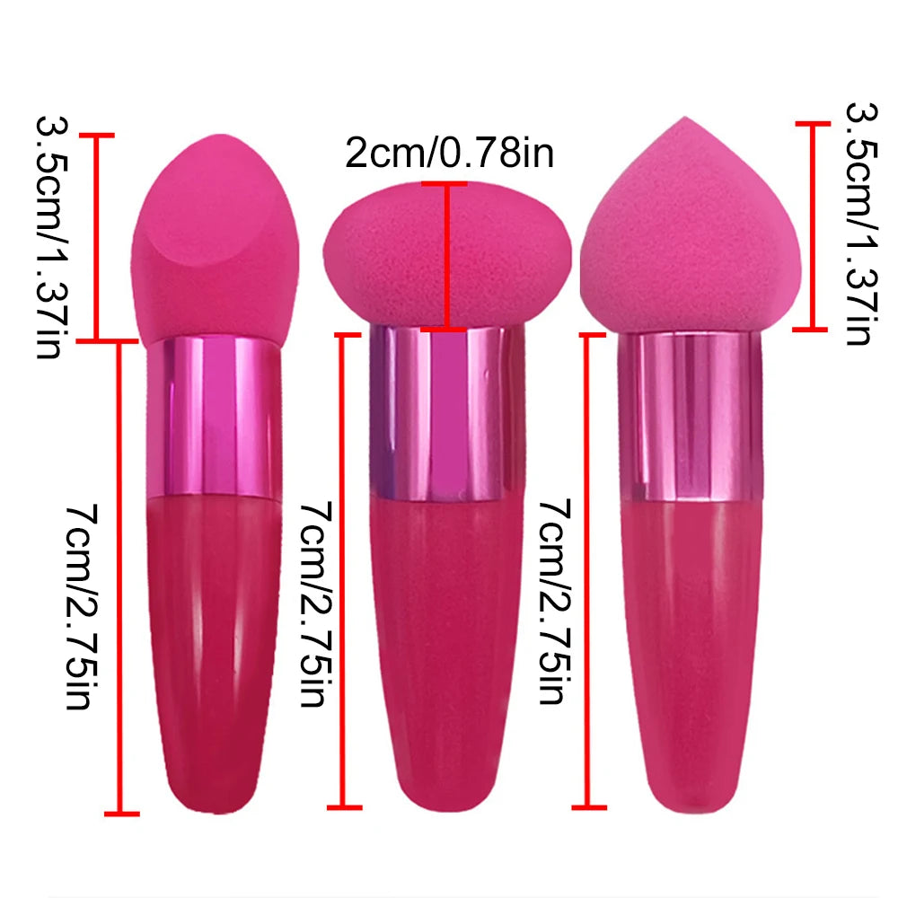 3Pcs/Set Cosmetic Puff Foundation Powder Makeup Brush Women Face BB Cream Concealer Applicator Professional Beauty Make Up Tools