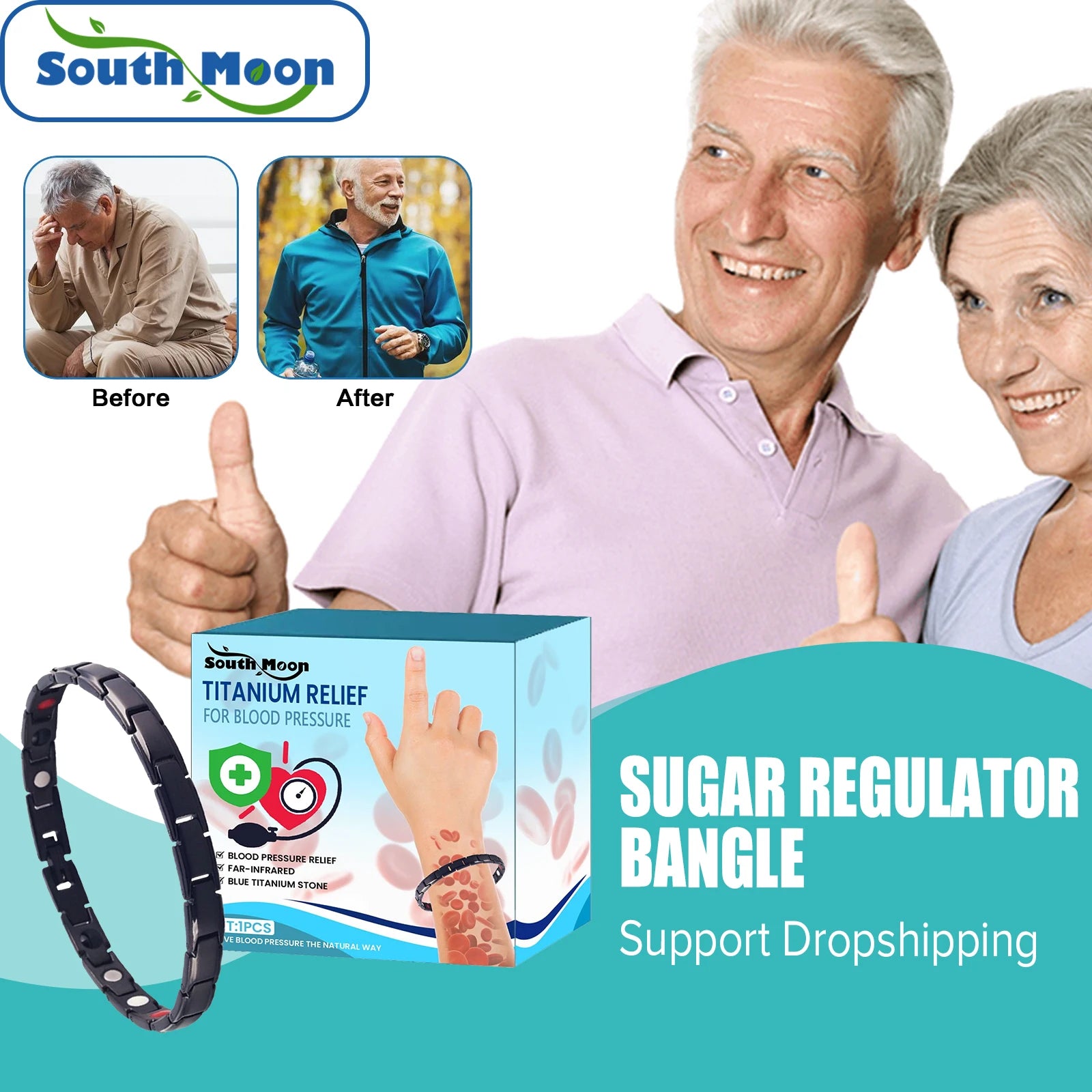 Sugar Regulator Bangle Blood Balance Glucose Management Treat Diabetes Acupressure Lower Blood Sugar Relief Fatigue Health Care