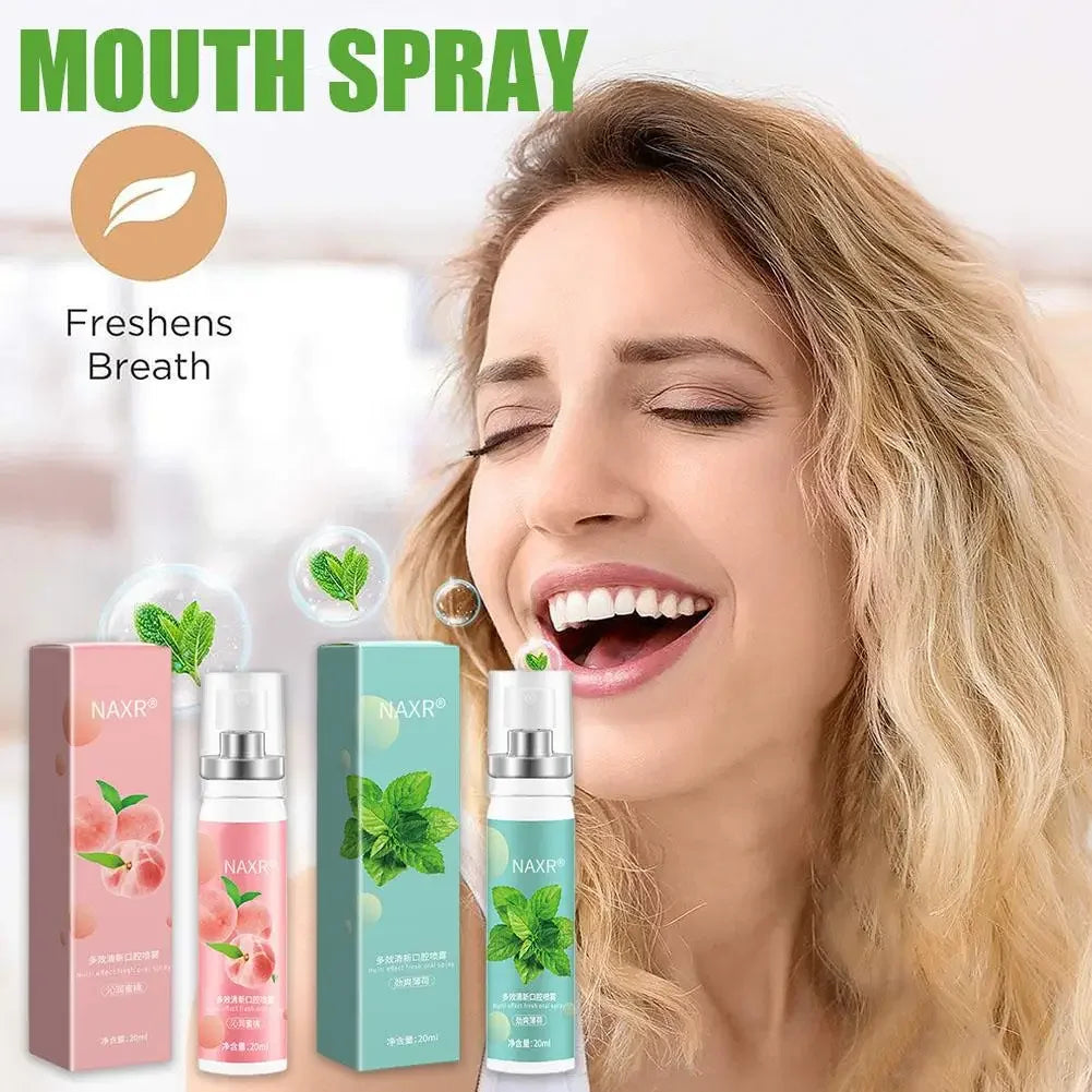 Oral Fresh Spray 20ml Mouth Freshener Oral Odor Treatment Care Flavor Bad Litchi Remove Persistent Oral Peach Breath Oral Fresh